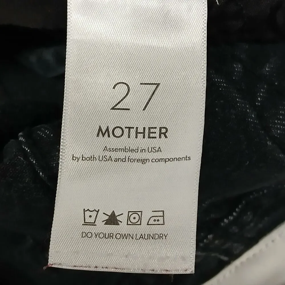 MOTHER Superior The Tomcat Ankle Jeans Wash on The Fly Black High Rise Size 27
